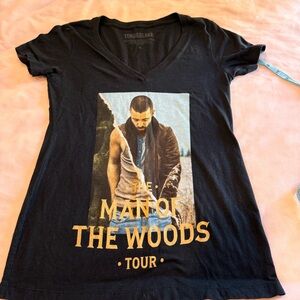 Justin Timber Black Graphic Tee - Short Sleeve small